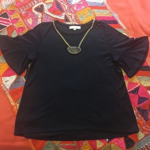 LOFT flutter bell sleeve top!!
